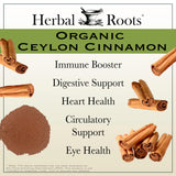 Herbal Roots Cinnamon Supplement 160g bottle with label