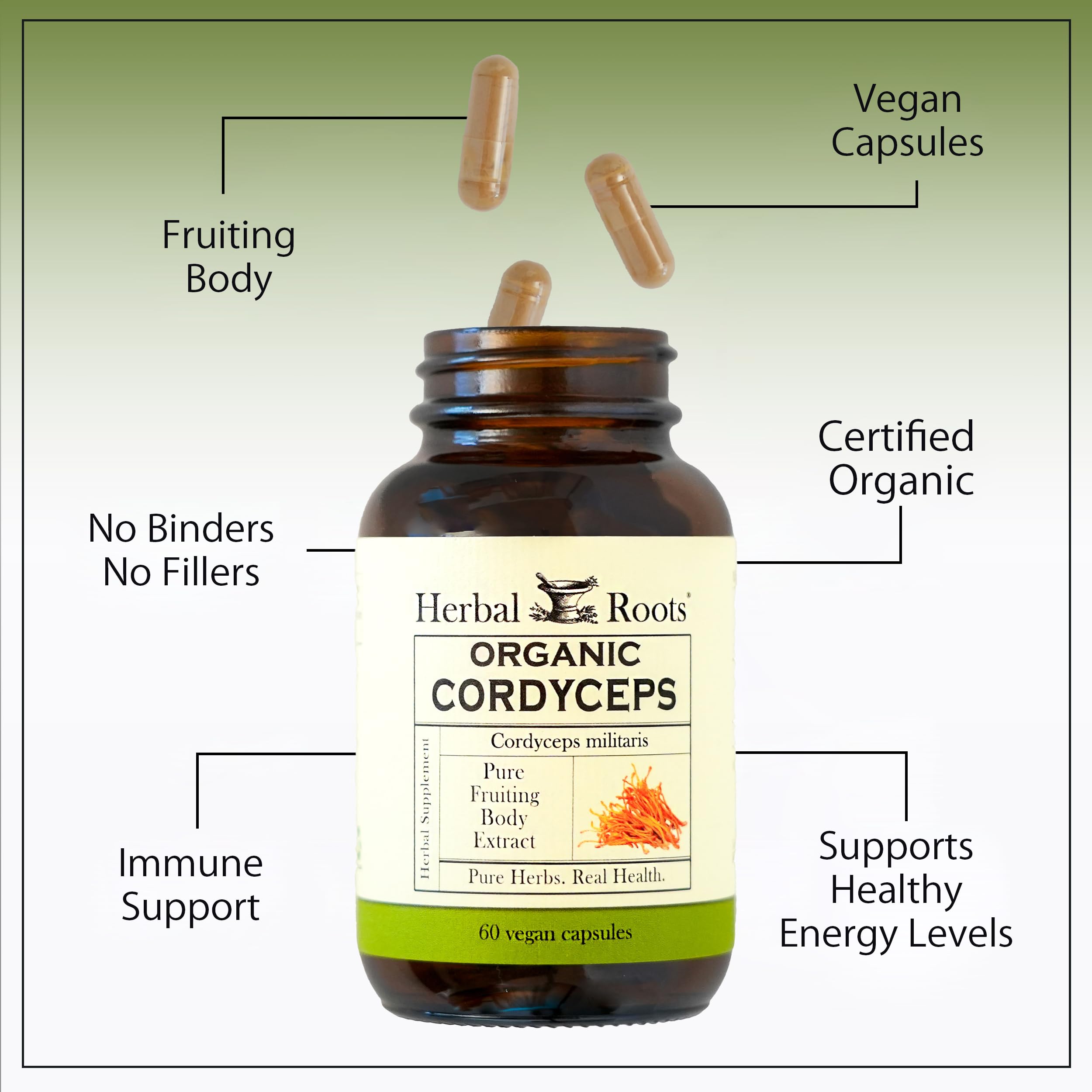 Herbal Roots Cordyceps Extract organic certification