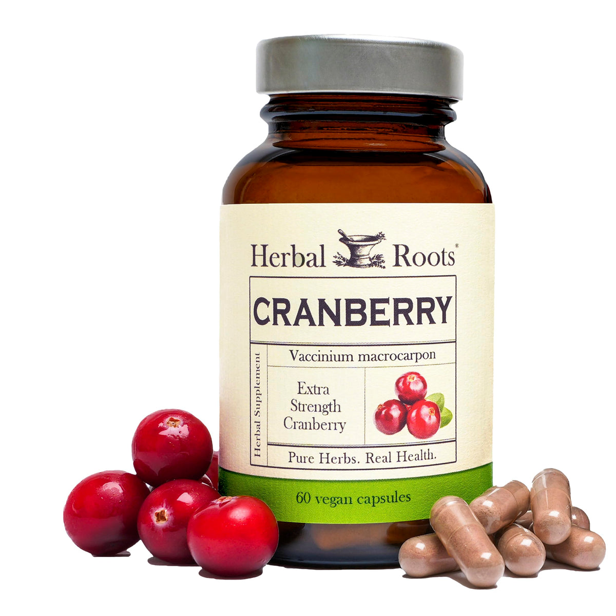 Herbal Roots Cranberry Supplement 159g front view