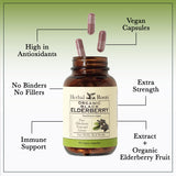 Herbal Roots Elderberry Extract Capsules packaging