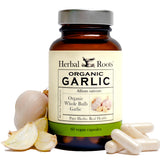 Herbal Roots Garlic Capsules 60 count bottle front view