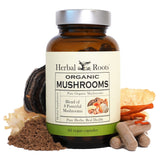 Herbal Roots Mushroom Blend Organic Supplement front view