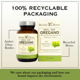 Herbal Roots Oregano Oil Capsules opened bottle showing capsules