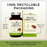 Herbal Roots Turkey Tail Mushroom Extract Capsules with measuring spoon