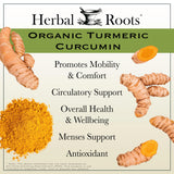 Herbal Roots Turmeric Supplement bottle side view