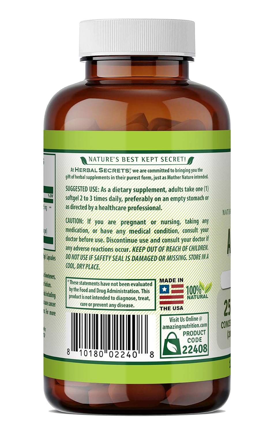 Herbal Secrets Aloe Vera Softgels softgel close-up