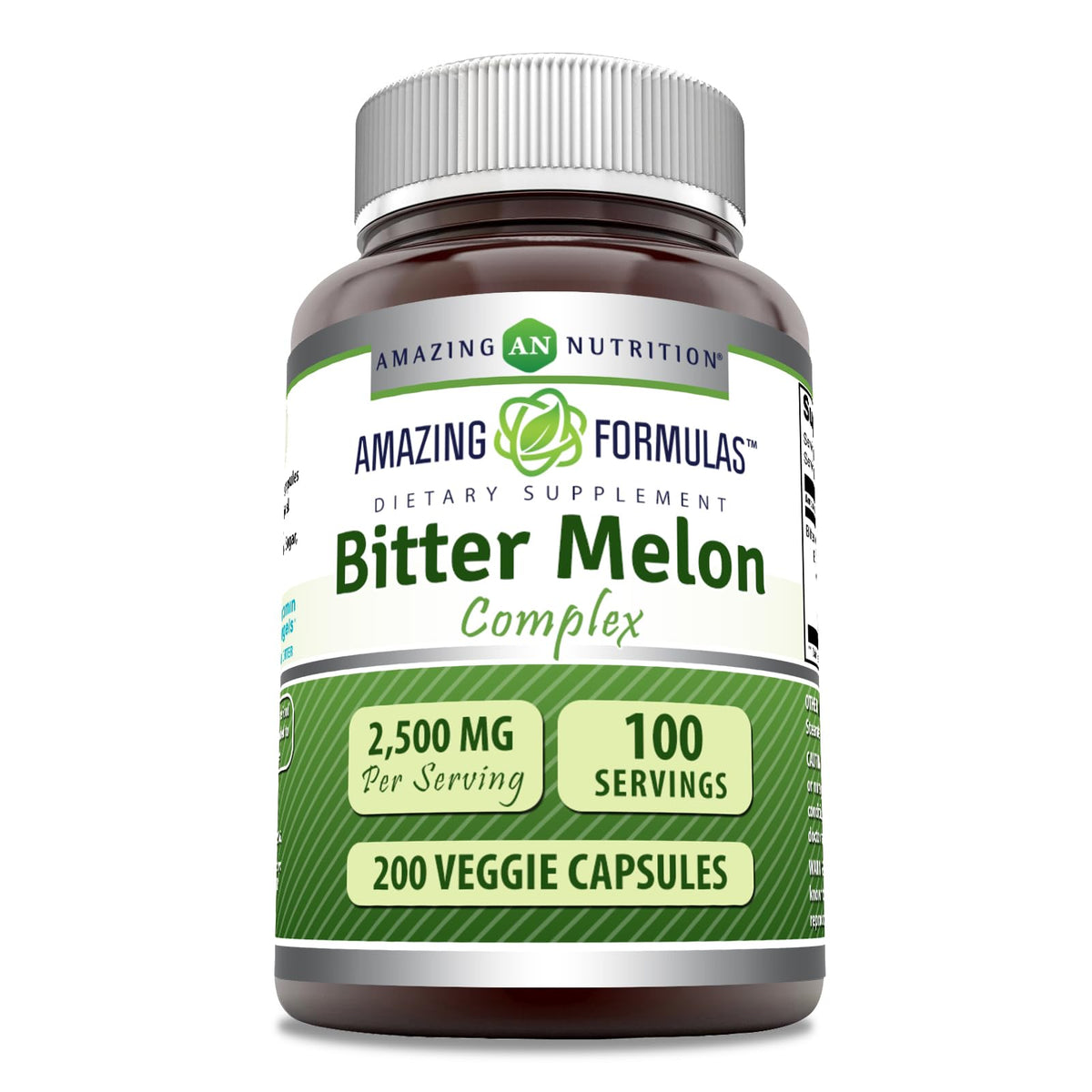 Herbal Secrets Bitter Melon Complex 2500mg capsule bottle front view