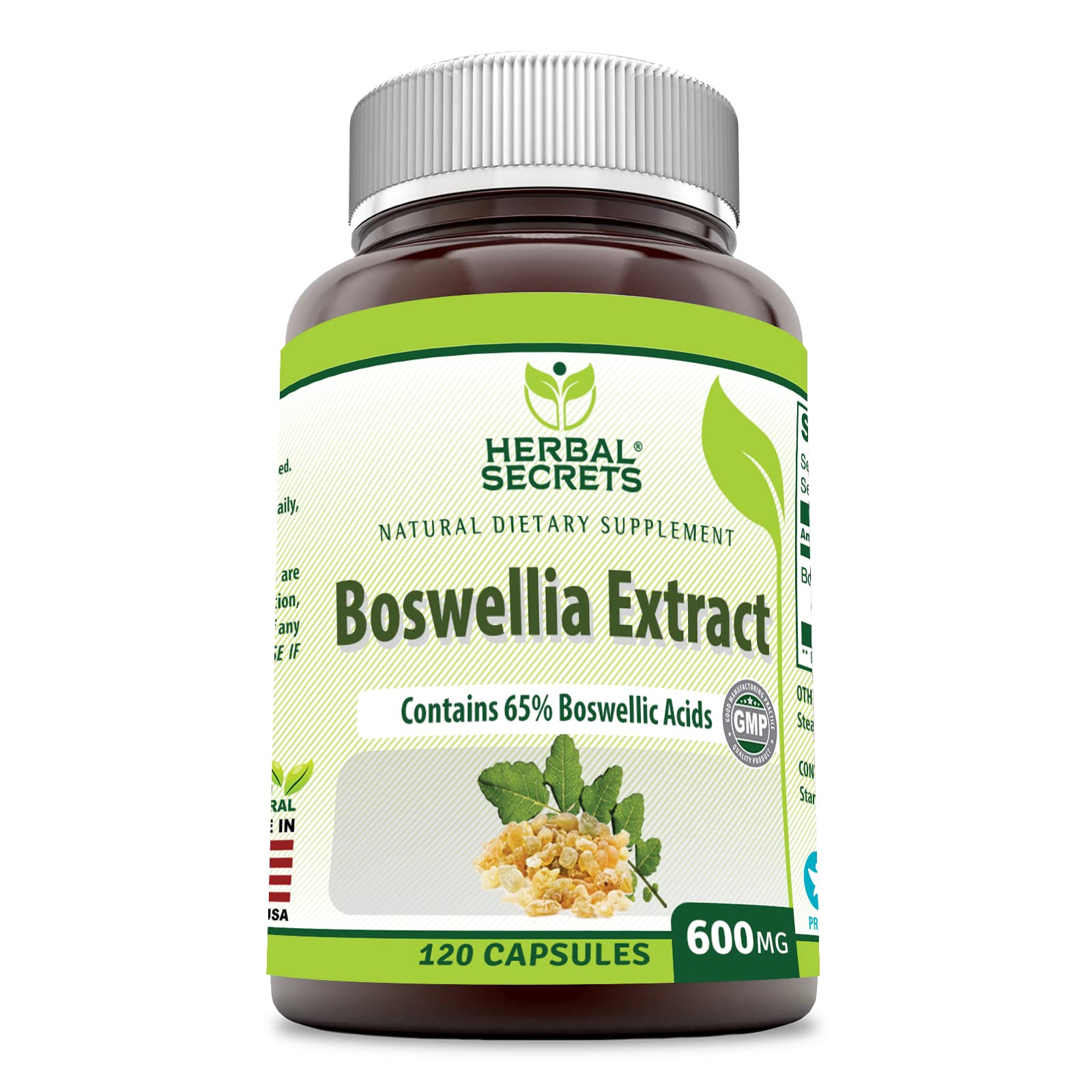 Herbal Secrets Boswellia Serrata 600mg capsules front view