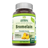 Herbal Secrets Bromelain Supplement 500mg bottle front view
