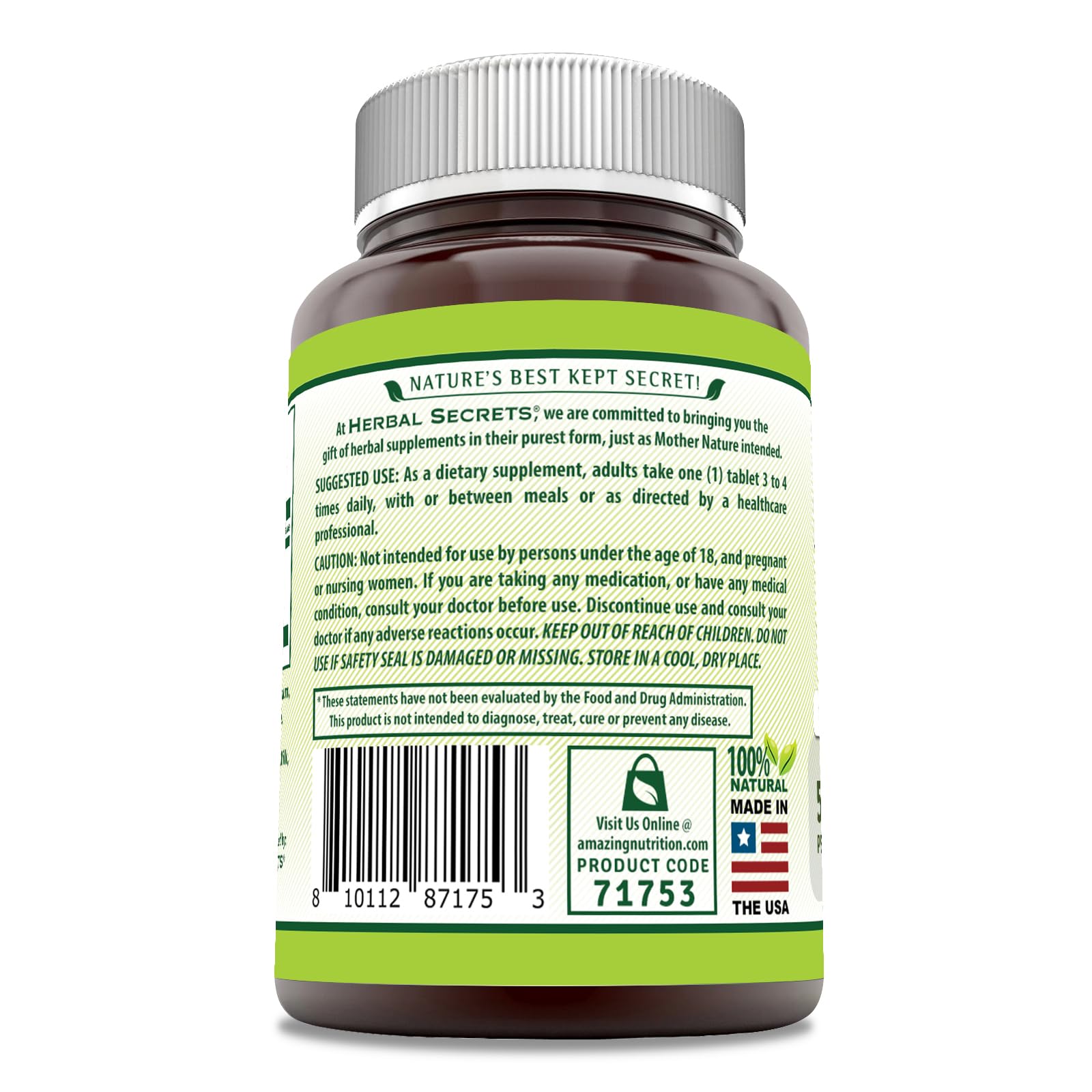 Herbal Secrets Bromelain Supplement 500mg tablet close-up