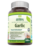 Herbal Secrets Garlic Supplement 500mg bottle front view