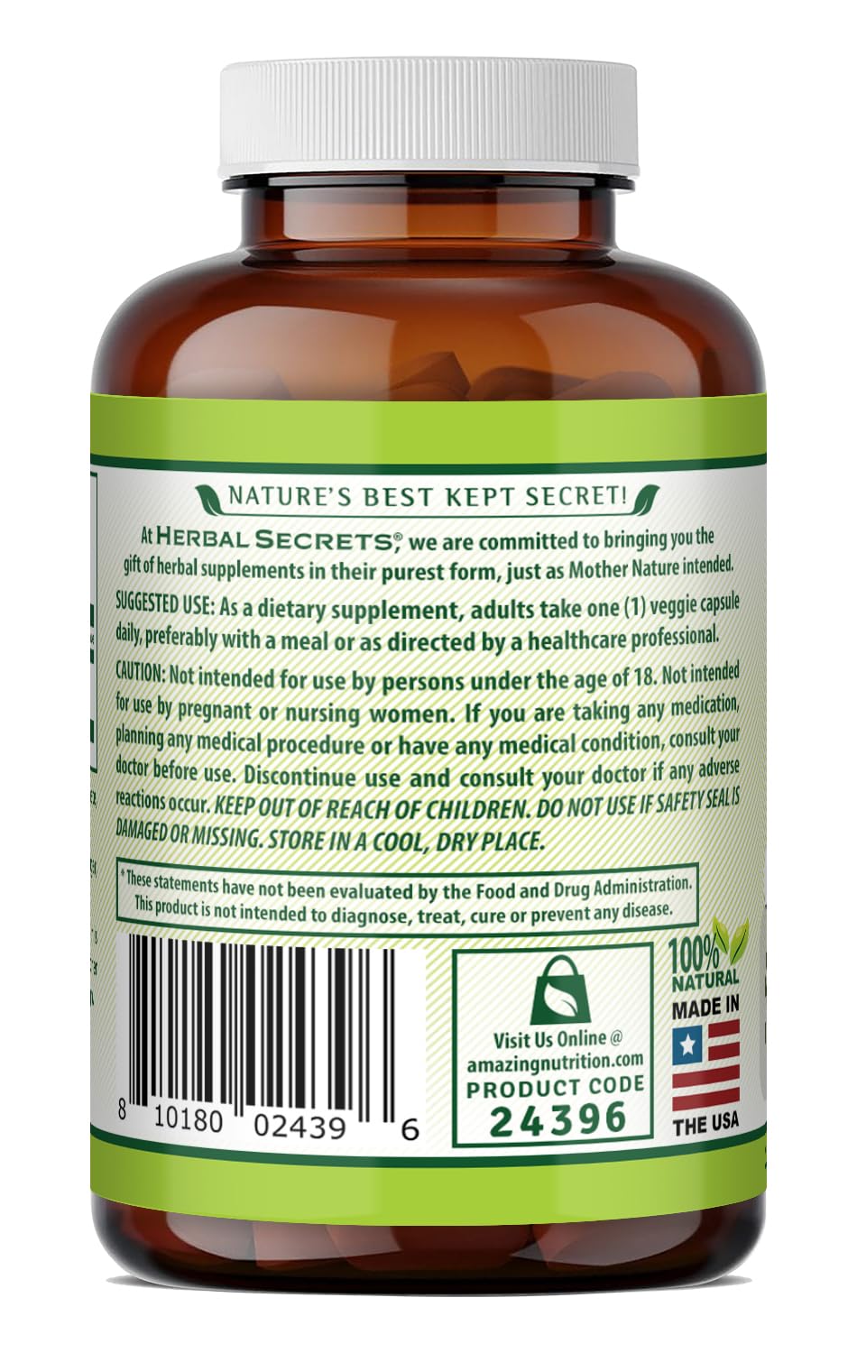 Herbal Secrets Grapeseed Extract capsules close-up