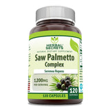 Herbal Secrets Saw Palmetto Complex 1200 mg supplement bottle front view