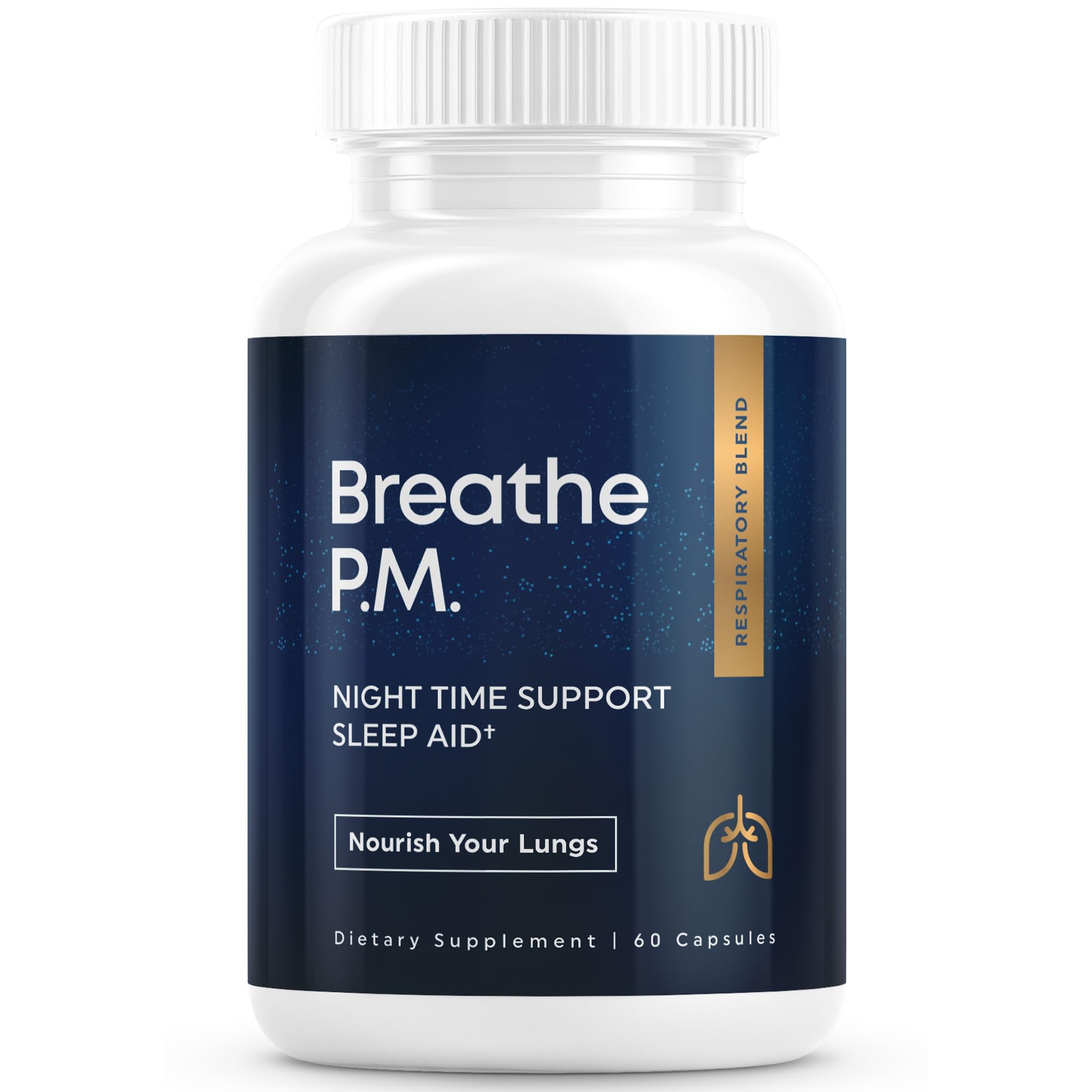 Herbal Tea Therapy Nightly Lung Support Capsules front view