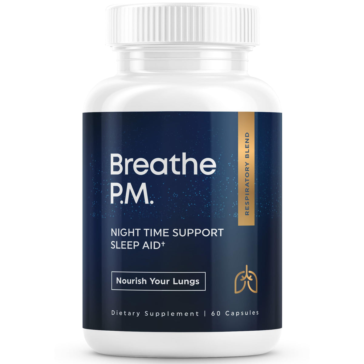 Herbal Tea Therapy Nightly Lung Support Capsules front view