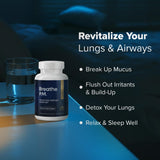 Herbal Tea Therapy Nightly Lung Support Capsules opened bottle
