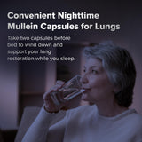 Herbal Tea Therapy Nightly Lung Support Capsules with packaging