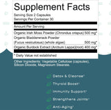 Herbal Vineyards Sea Moss Supplement 68g showing the seal and packaging details