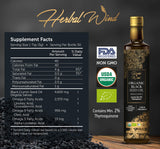 Herbal Wind Black Seed Oil 4600mg bottle side view