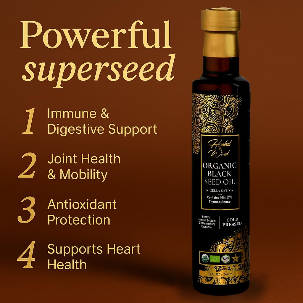 Herbal Wind Black Seed Oil 4600mg with dropper