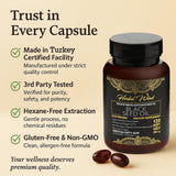 Herbal Wind Black Seed Oil 500mg softgels bottle with label