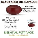 Herbal Wind Black Seed Oil 500mg softgels in hand