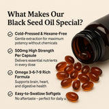 Herbal Wind Black Seed Oil 500mg softgels with measuring spoon