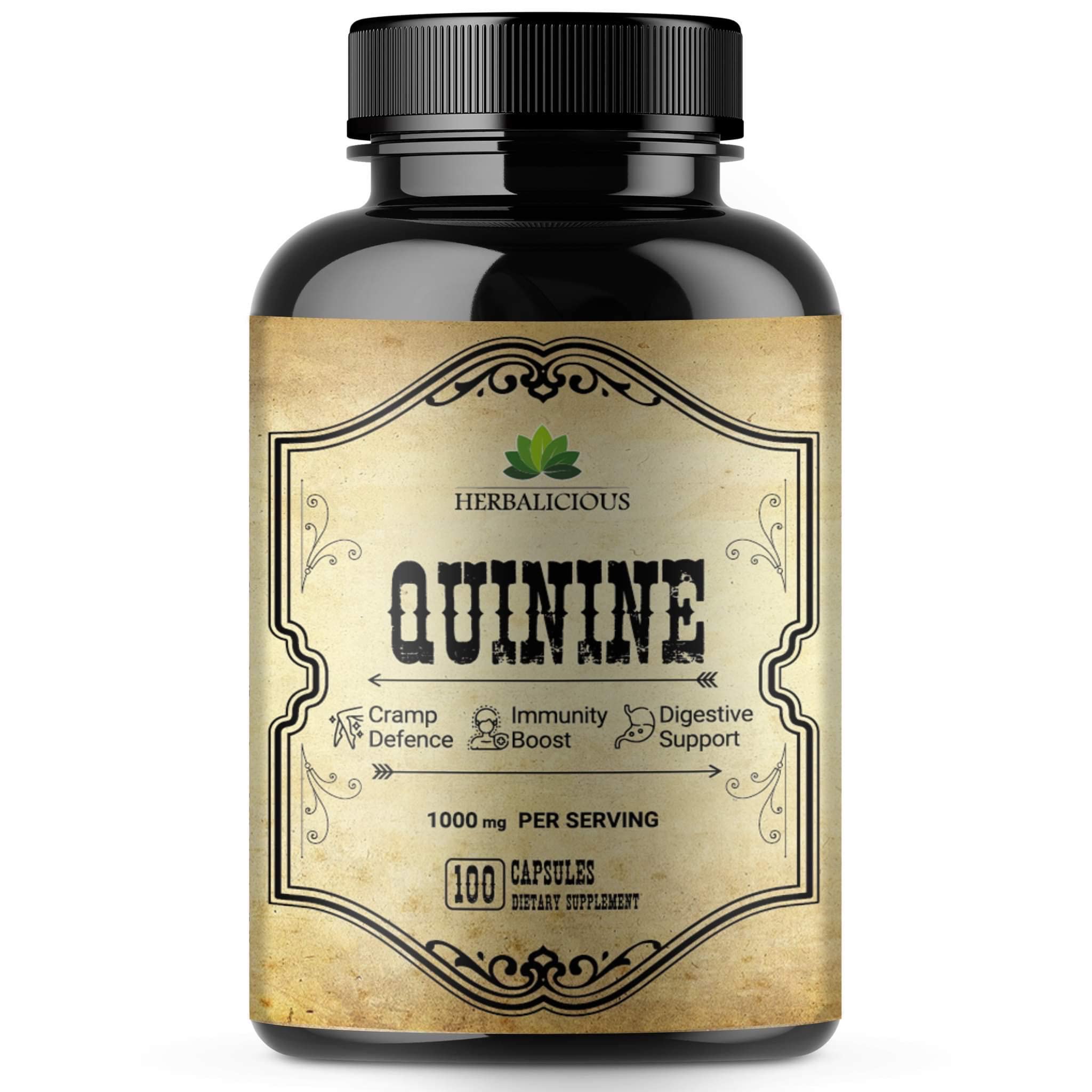 HERBALICIOUS Cinchona Capsules bottle front view