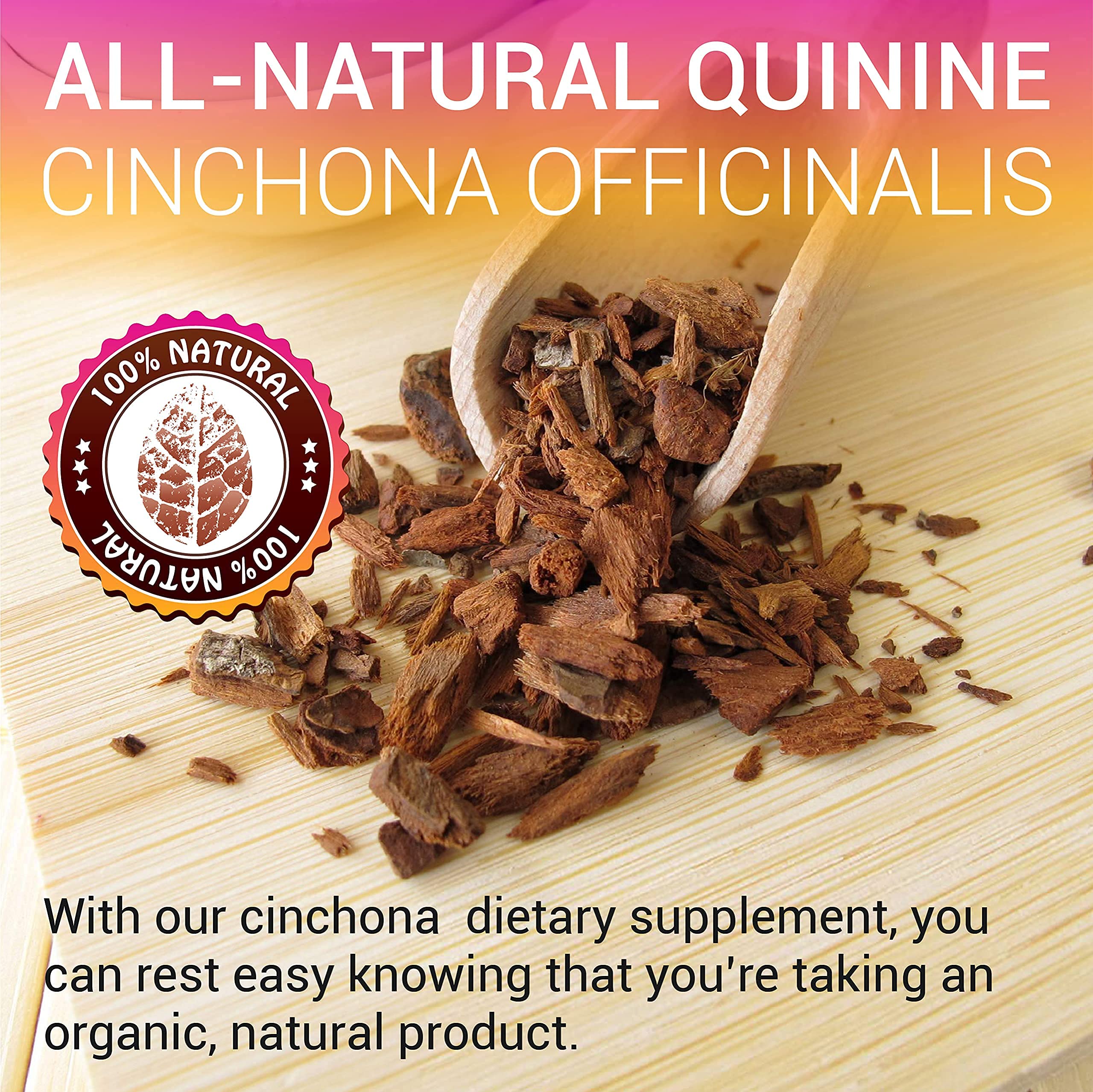 HERBALICIOUS Cinchona Capsules bottle with dosage information