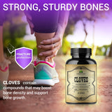 HERBALICIOUS Clove Capsules opened bottle with capsules visible