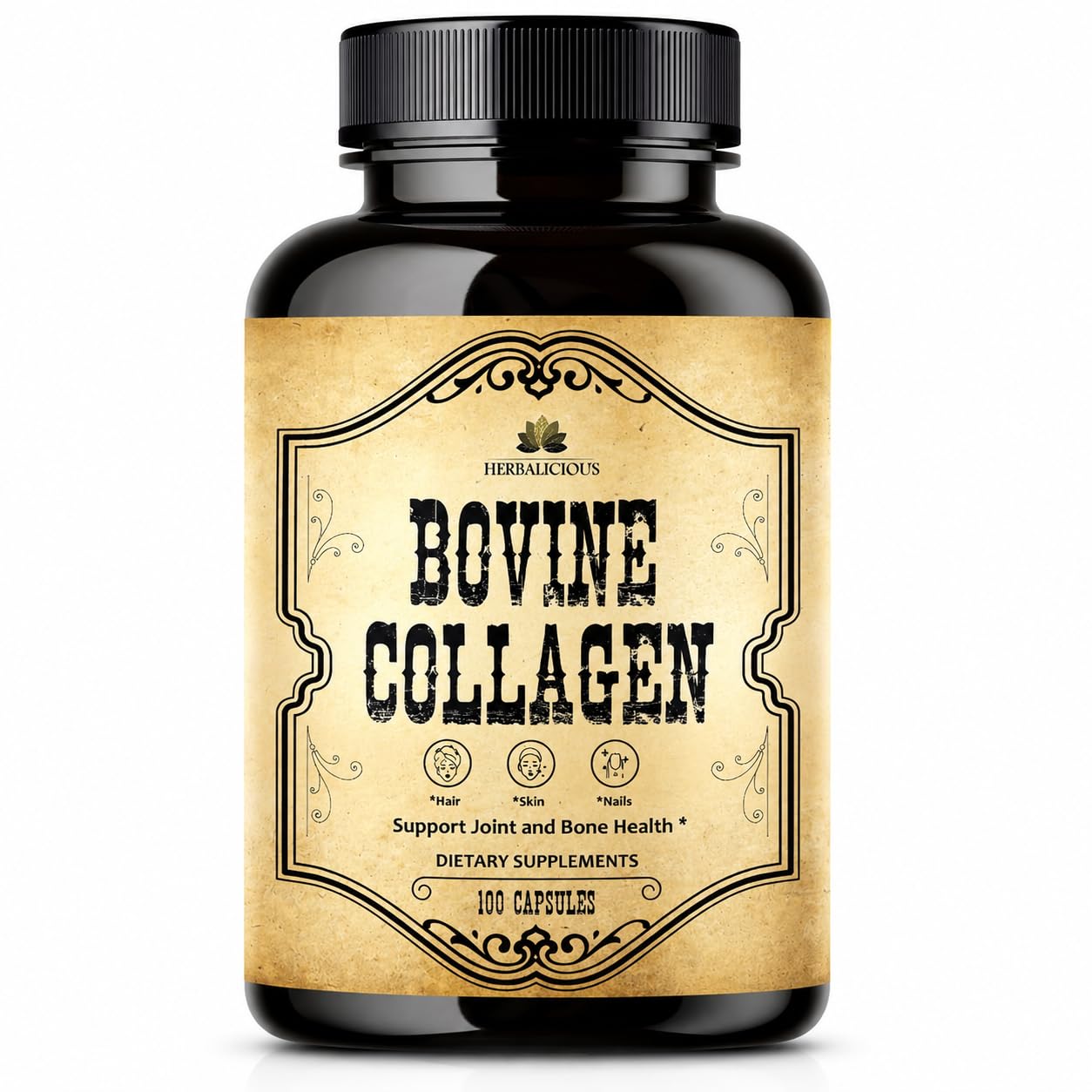 HERBALICIOUS Collagen Capsules front view packaging