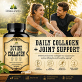 HERBALICIOUS Collagen Capsules side view showing dosage information