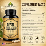 HERBALICIOUS Collagen Capsules with a measuring spoon for dosage