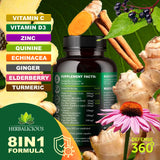 HERBALICIOUS daily wellness Support Capsules bottle with lid
