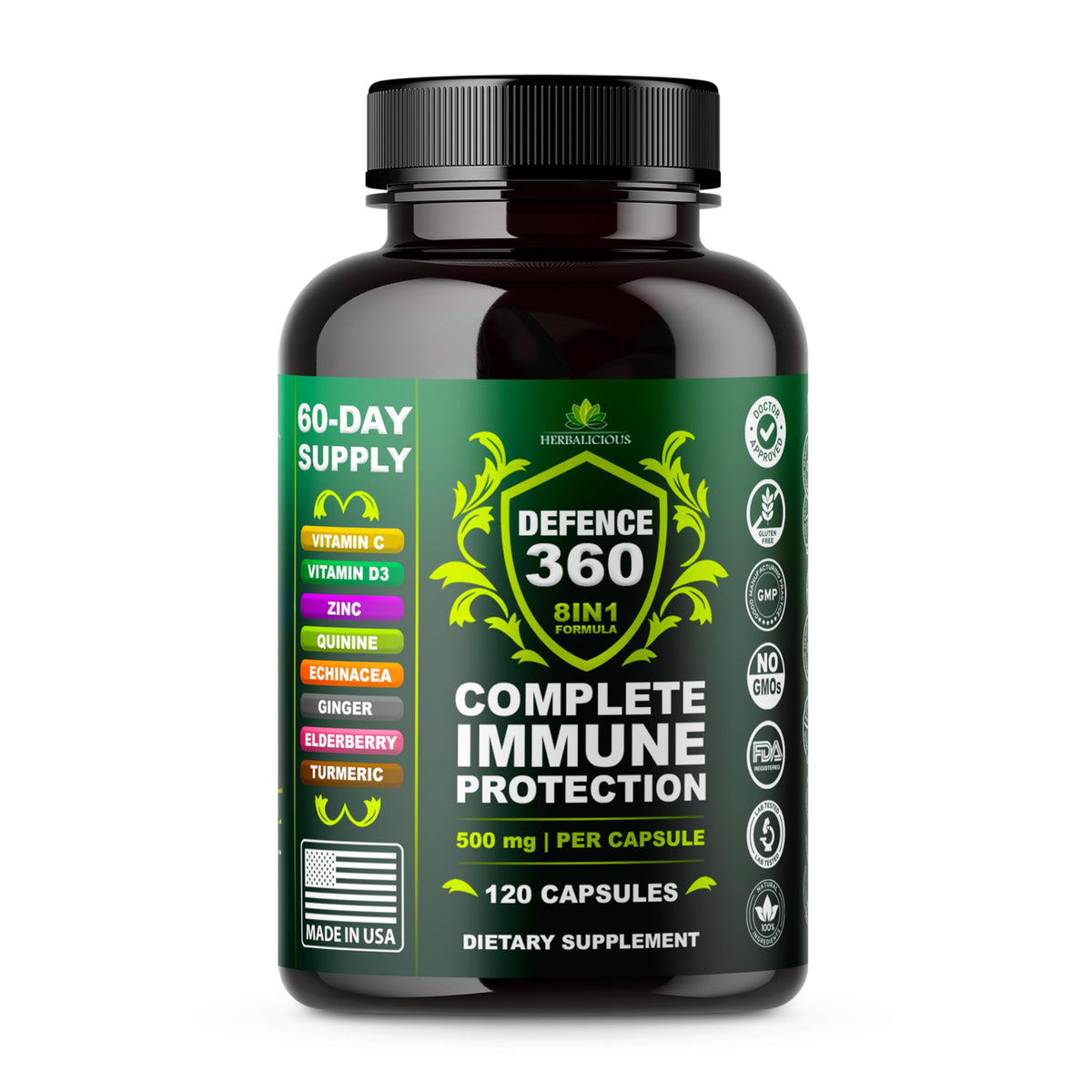 HERBALICIOUS daily wellness Support Capsules front view