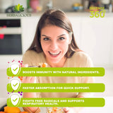 HERBALICIOUS daily wellness Support Capsules with Turmeric and Ginger