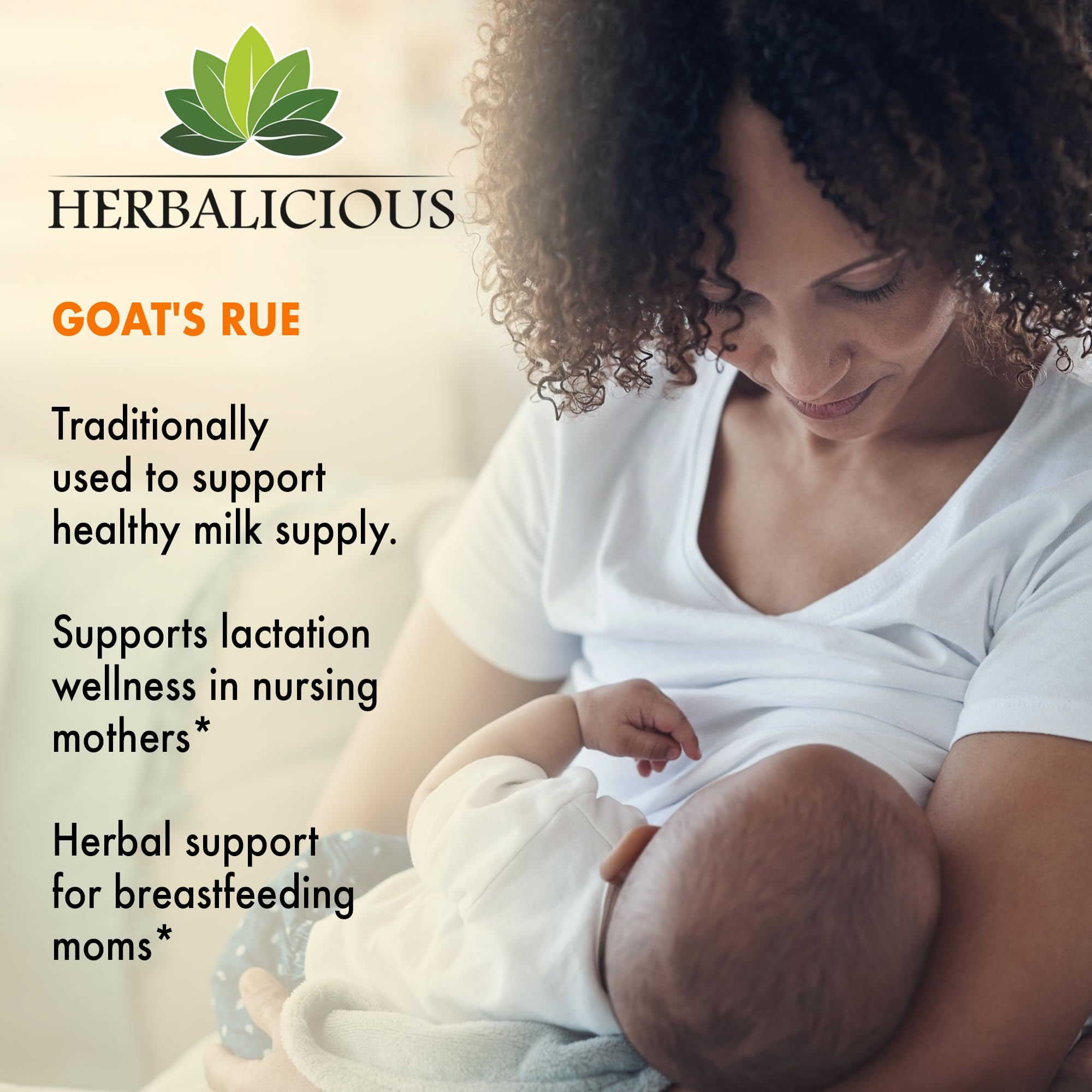 HERBALICIOUS Goat's Rue Capsules bottle with natural background