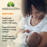 HERBALICIOUS Goat's Rue Capsules bottle with natural background