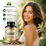 HERBALICIOUS Licorice Root Capsules in packaging