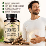 HERBALICIOUS Licorice Root Capsules side view with label