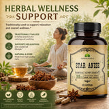 HERBALICIOUS Star Anise Supplement bottle side view
