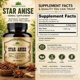 HERBALICIOUS Star Anise Supplement bottle with measuring spoon