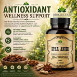 HERBALICIOUS Star Anise Supplement label close-up