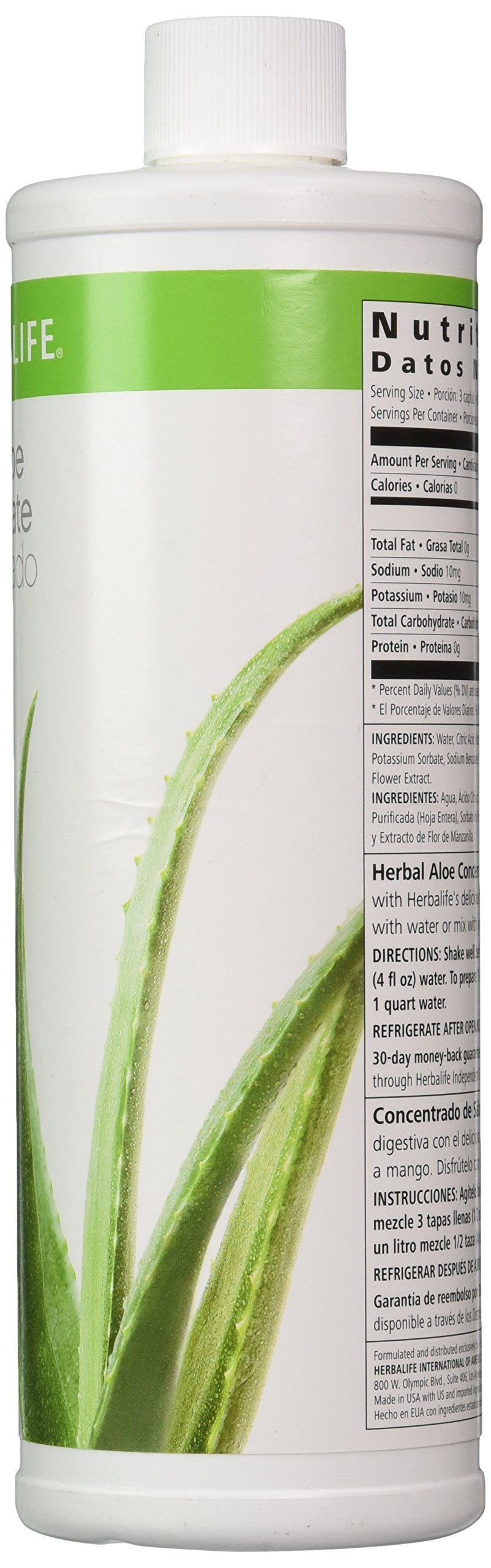 Herbalife Aloe Vera Concentrate 454g bottle with cap