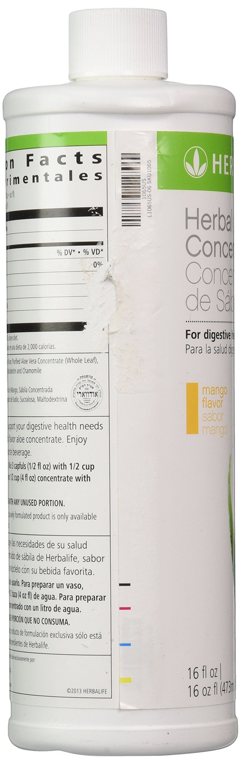 Herbalife Aloe Vera Concentrate 454g packaging details