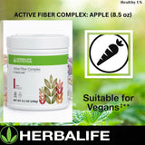 Herbalife Dietary Fibres Supplement 290g with a glass of water