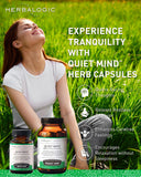 Herbalogic Quiet Mind Herb Capsules side view showing capsule size