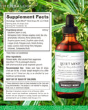 Herbalogic Quiet Mind Liquid Herb Drops 4 Fl Oz with herbs around