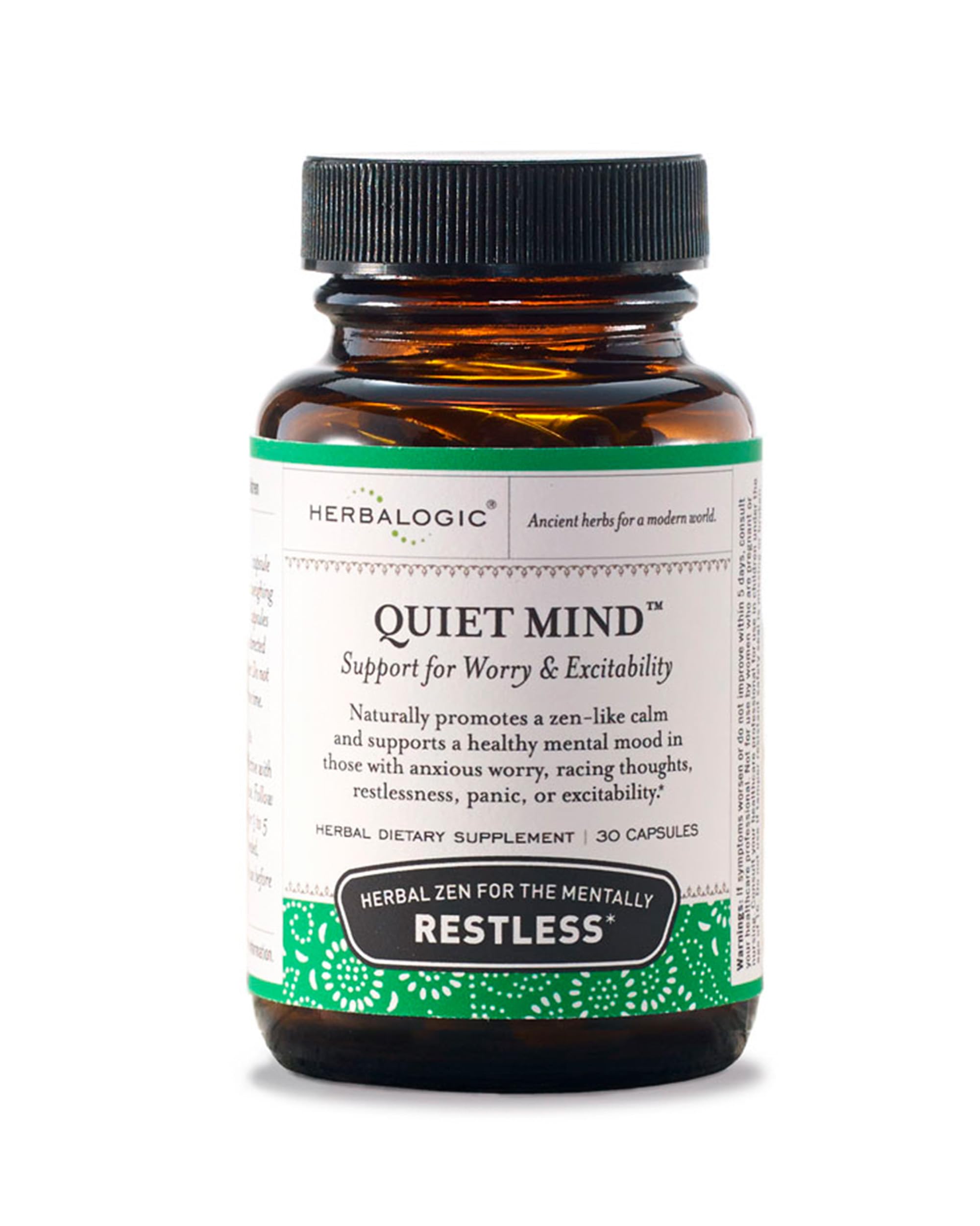 Herbalogic Quiet Mind Sleep Supplement 129g front view