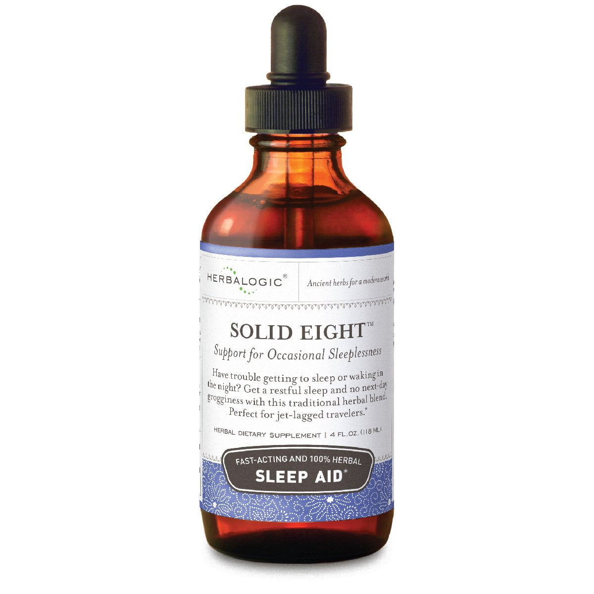 Herbalogic Solid Eight Liquid Herb Drops 4 Fl Oz front view